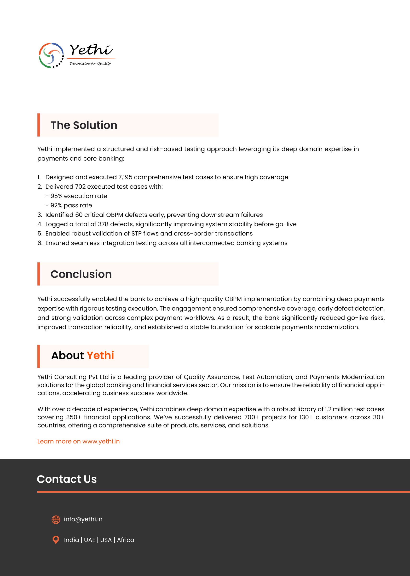 A Leading Bank in Papua New Guinea Strengthen OBPM Payments Validation & Reduce Go-Live Risk - page 2