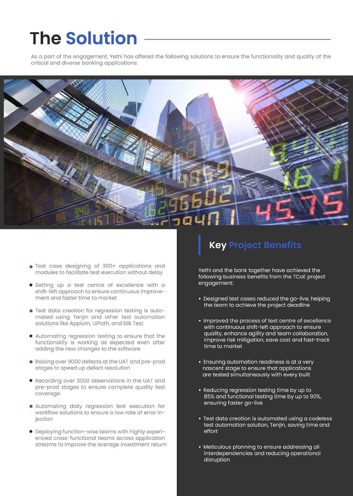Managed Testing Services for the Largest Government-Owned Bank in India - page 2