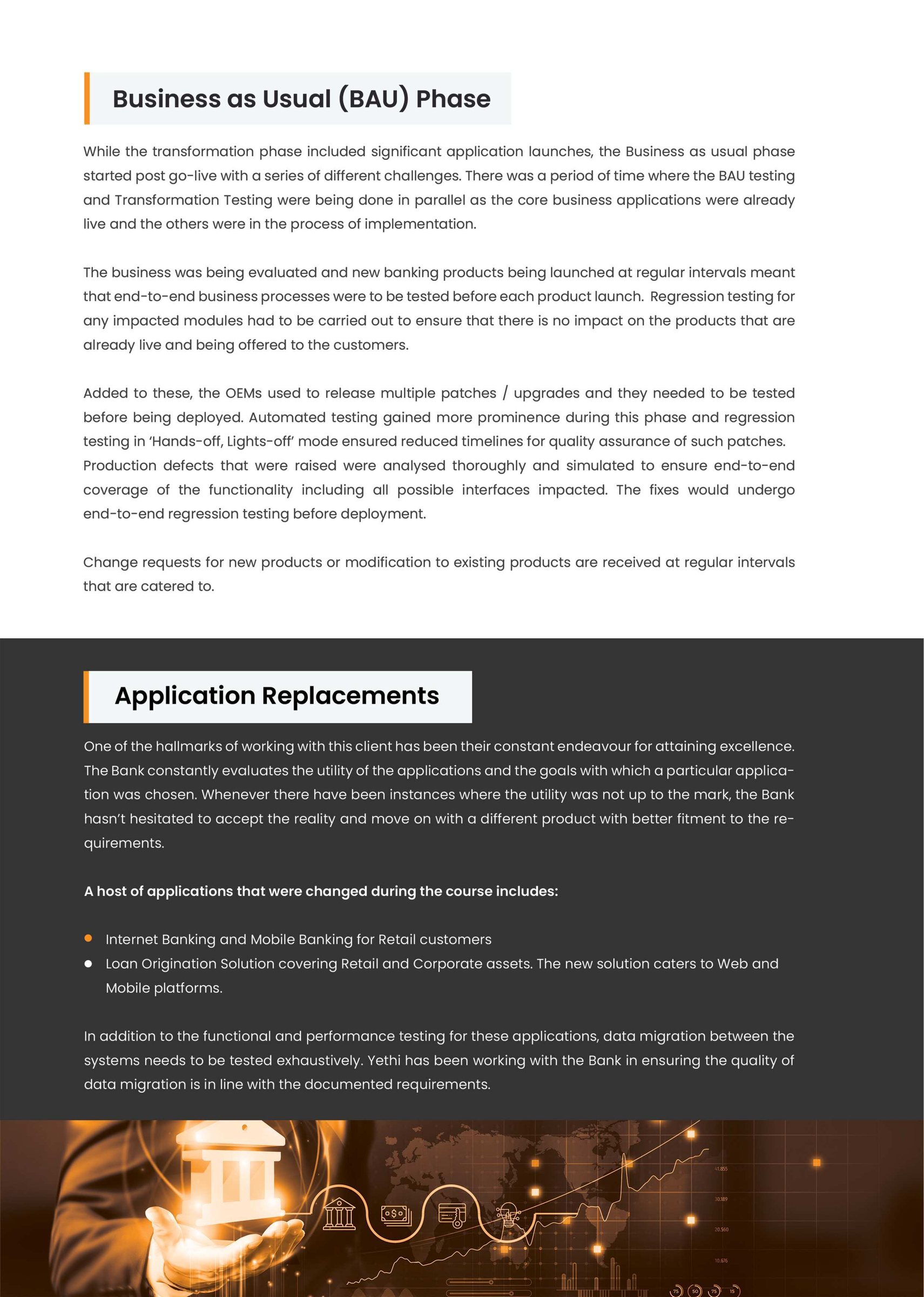 End-to-End Managed Testing Solution for a Bank’s NBFC-to-Bank Transformation - page 4