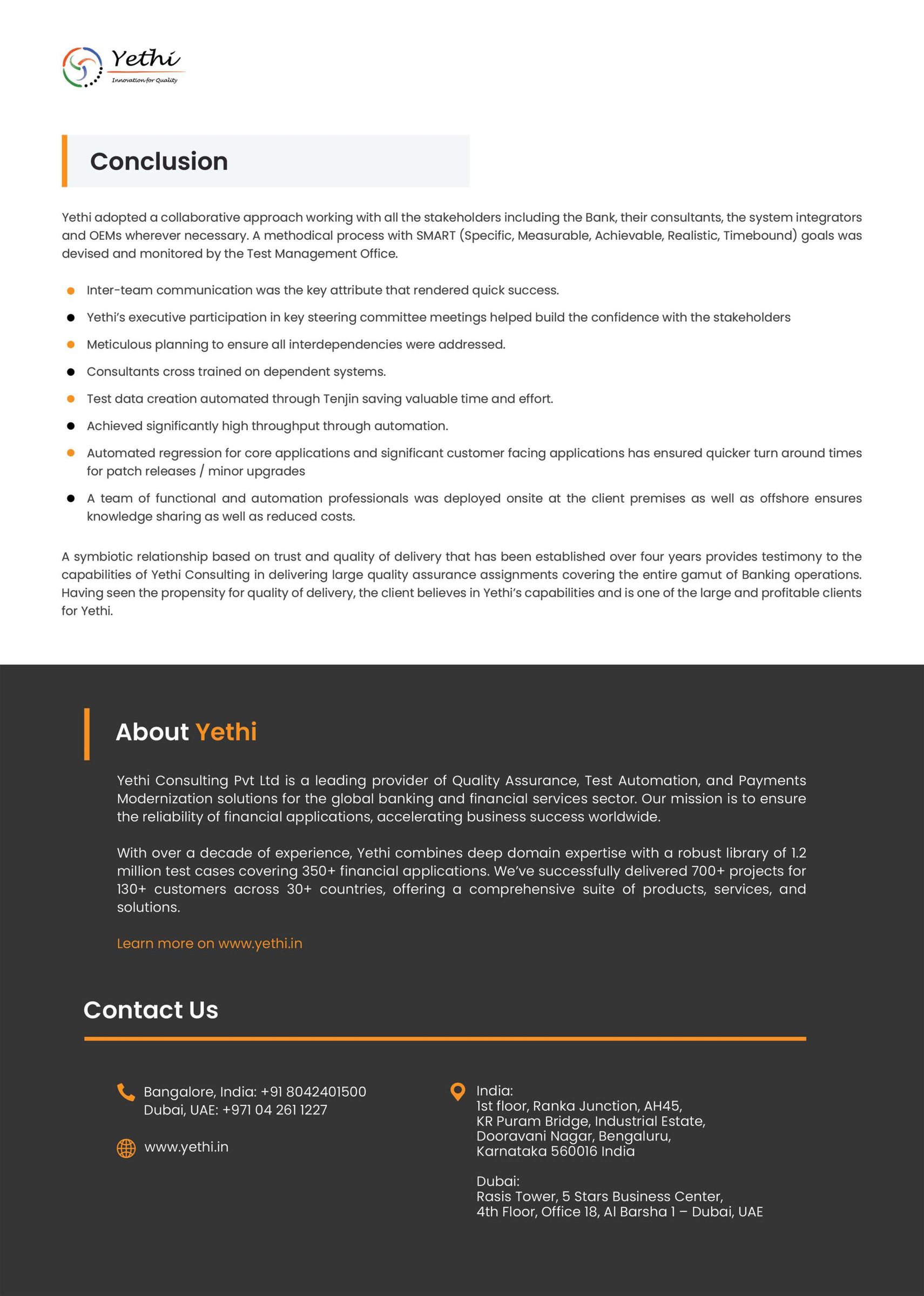 End-to-End Managed Testing Solution for a Bank’s NBFC-to-Bank Transformation - page 5