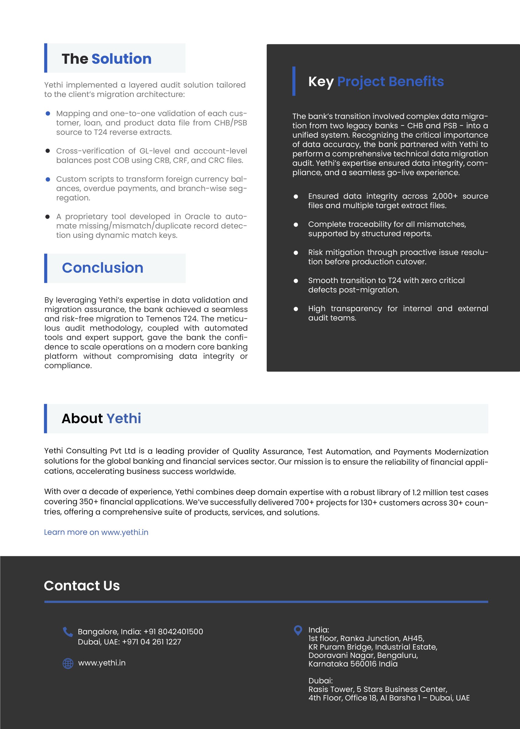 A Leading Caribbean Bank Ensures Seamless Data Migration to Temenos T24 - page 2