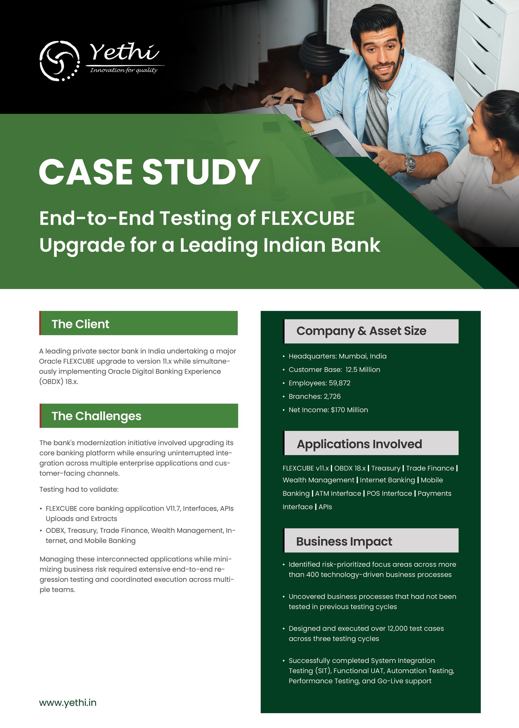 FLEXCUBE Testing for Midsize Private Banks Using Tenjin - page 1