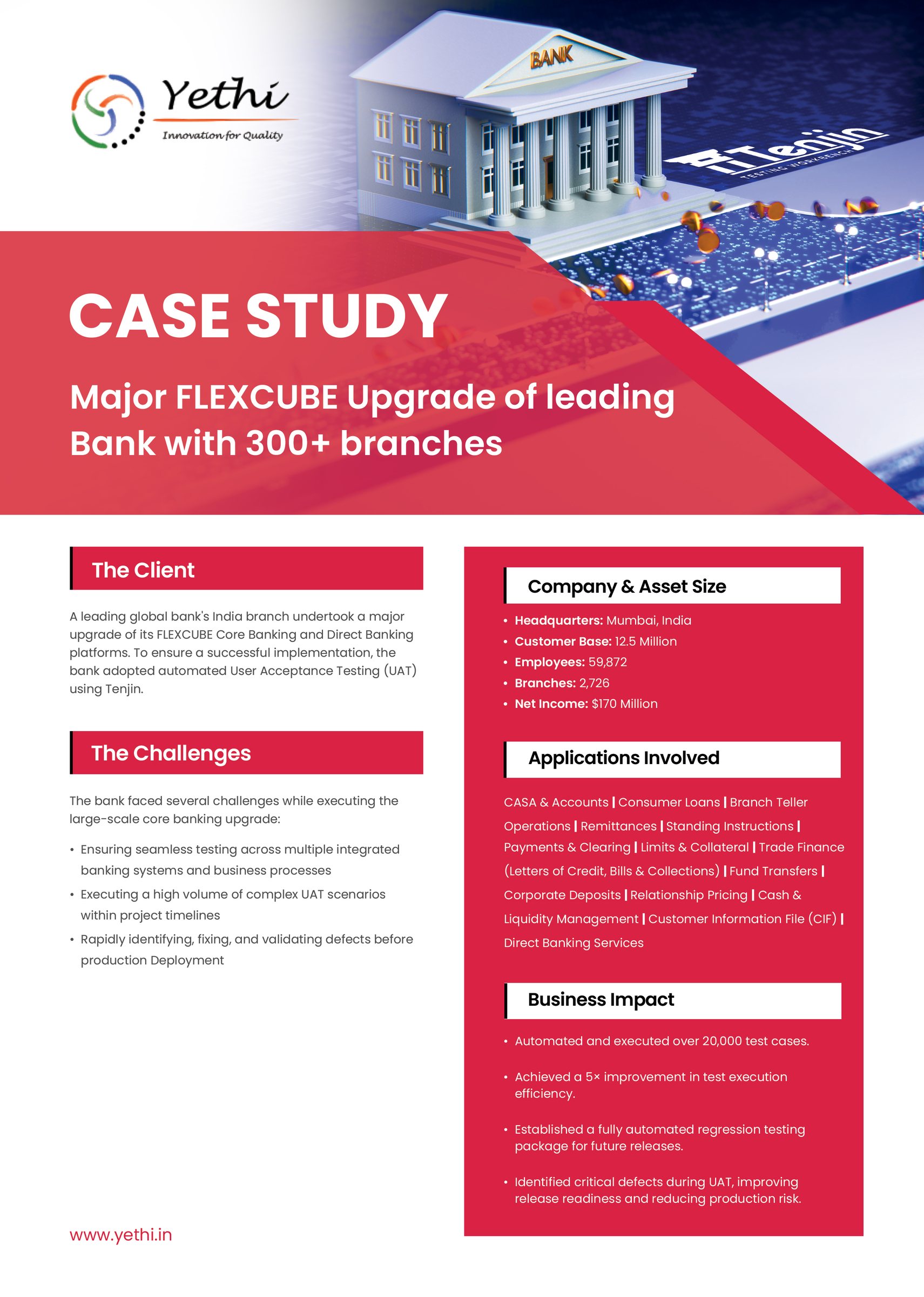 Major FLEXCUBE Upgrade of Leading Bank with 300+ Branches - page 1