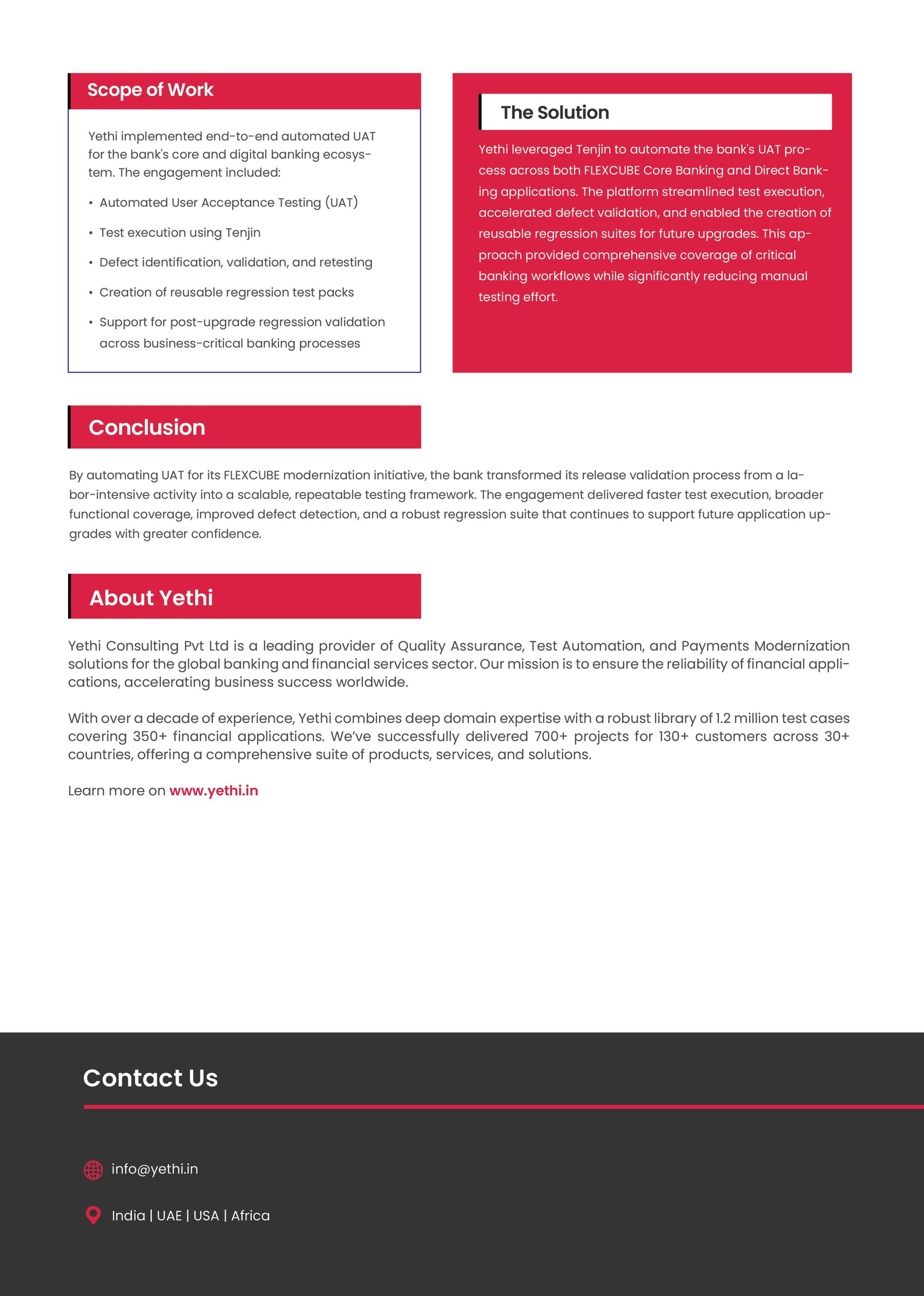Major FLEXCUBE Upgrade of Leading Bank with 300+ Branches - page 2