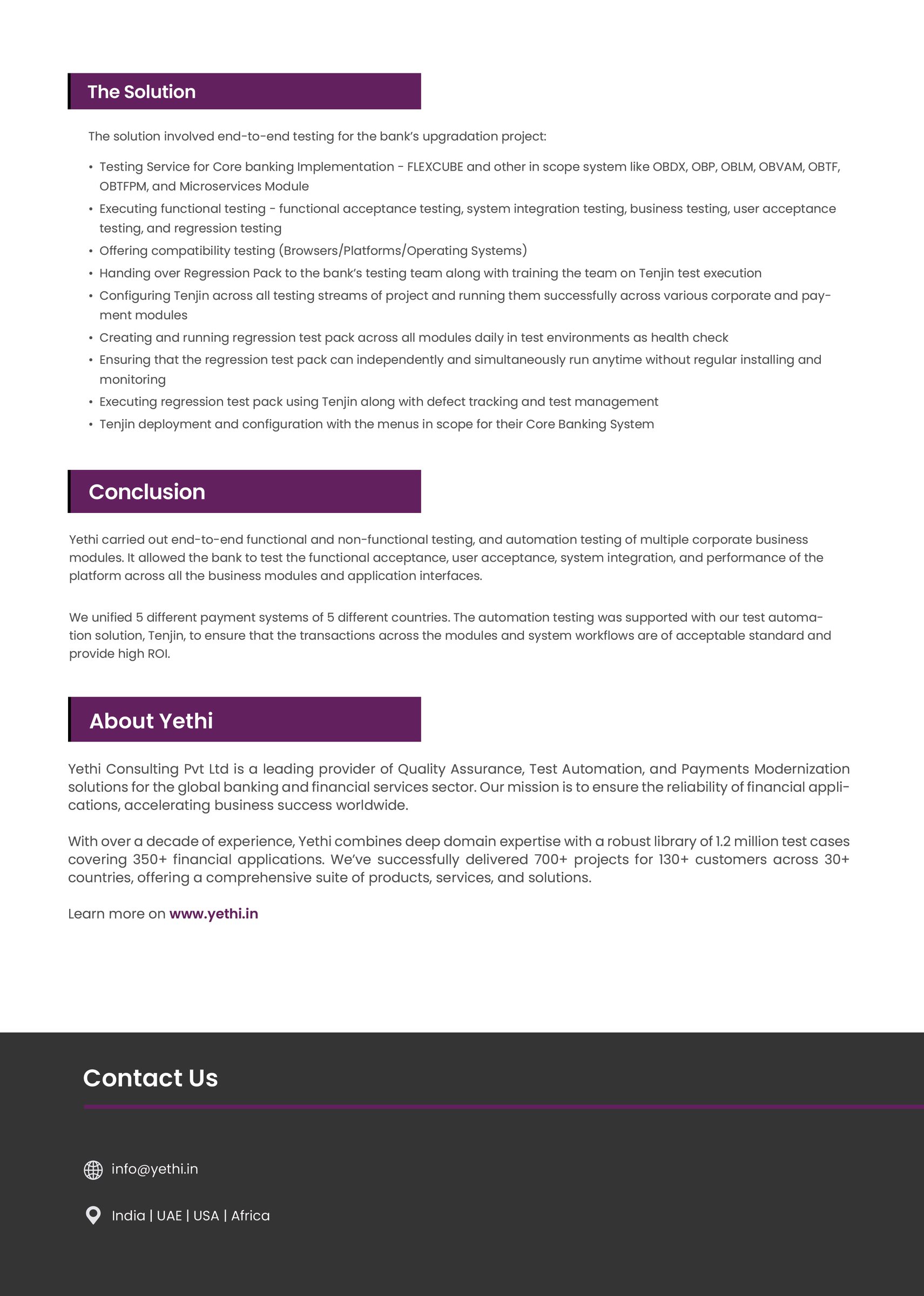 End-to-End Testing & Automation for a Renowned Middle-East Bank - page 2