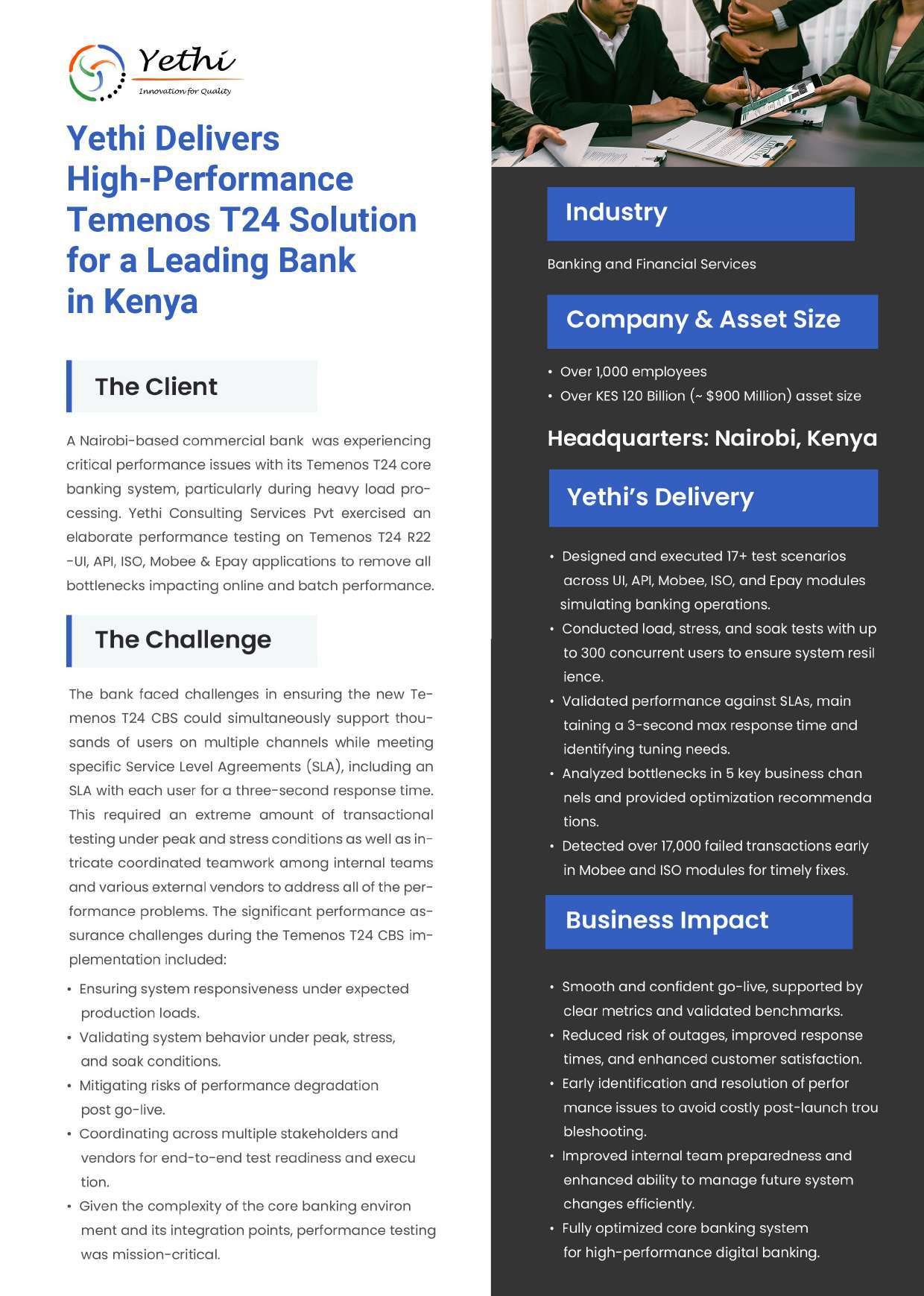 Delivering High-Performance Temenos T24 Solution for a Leading Bank in Kenya - page 1